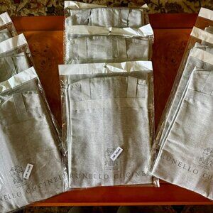 Lot of 3 NEW Authentic Brunello Cucinelli Linen Garment Bags Suit TRVL 55X90 (9)
